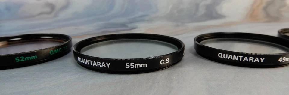 4 Quantaray Lens ( 49mm C.S  - 55mm DIFF_ 55mm C.S-52mm QMC-1A ) Japan As Is - Image 3 of 4