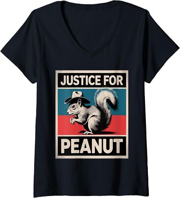 Justice For Peanut The Squirrel - The Squirrel P-nut Ladies' V-Neck Tshirt