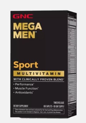 GNC Mega Men Sport Multivitamin 180ct exp. 10/26 FREE SHIPPING