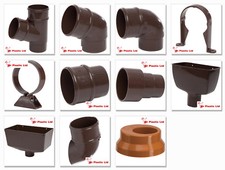 Polypipe 68mm Rain Water Round Down Pipe Fittings in Brown