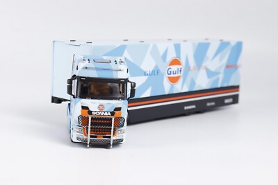 KengFai 1/64 Scania V8 730S 4X2 Truck with Trailer Gulf2 Diecast