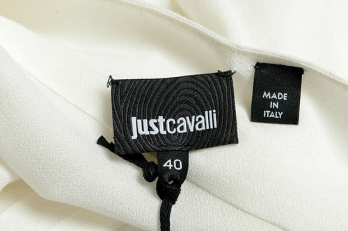 Blusa para mujer Just Cavalli blanca manga larga EE. UU. S IT 40 - Imagen 6 de 6