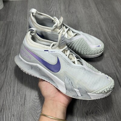 Nike React Vapor NXT HC Womens 9 US Photon Dust Purple Marble White Tennis Shoes