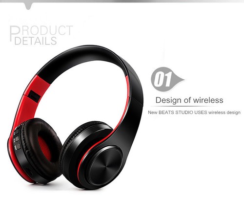 HIFI stereo earphones bluetooth headphone music headset FM and support SD card - Picture 7 of 12