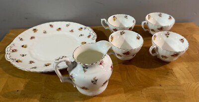 Edwardian Part Teeservice Adderley Spray 96 Rosen Stiefmütterchen Vergissmeinnicht