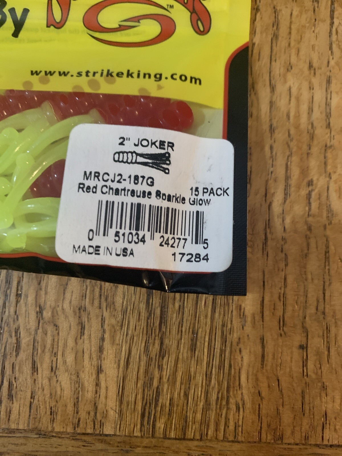 Mr. Crappie Strike King 2” Joker Red Chartreuse Sparkle Glow - Image 3