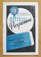 CHESTERFIELD v FULHAM 1948/1949 *VG Condition Football Programme*