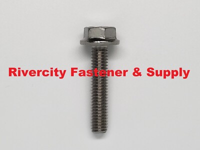 (5) M6-1.0x30 Hex Flange Bolts DIN 6921 6mm x 30mm Stainless M6x1.0 x 30 Screws
