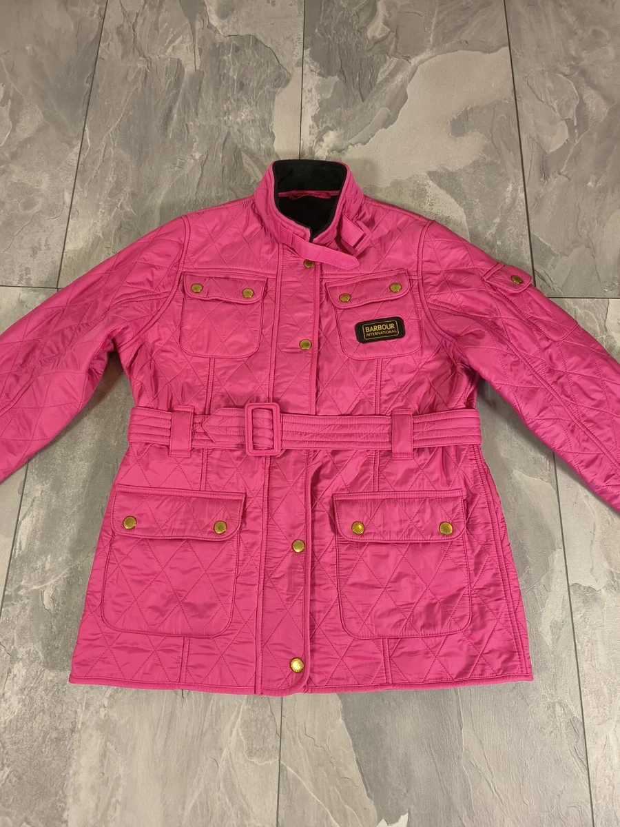 Barbour pink hotsell coat