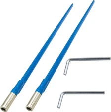 Jiayouy Pack of 2Pcs 420Mm Two Way Rod Type Guitar Truss Rod Steel with L- Wrenc