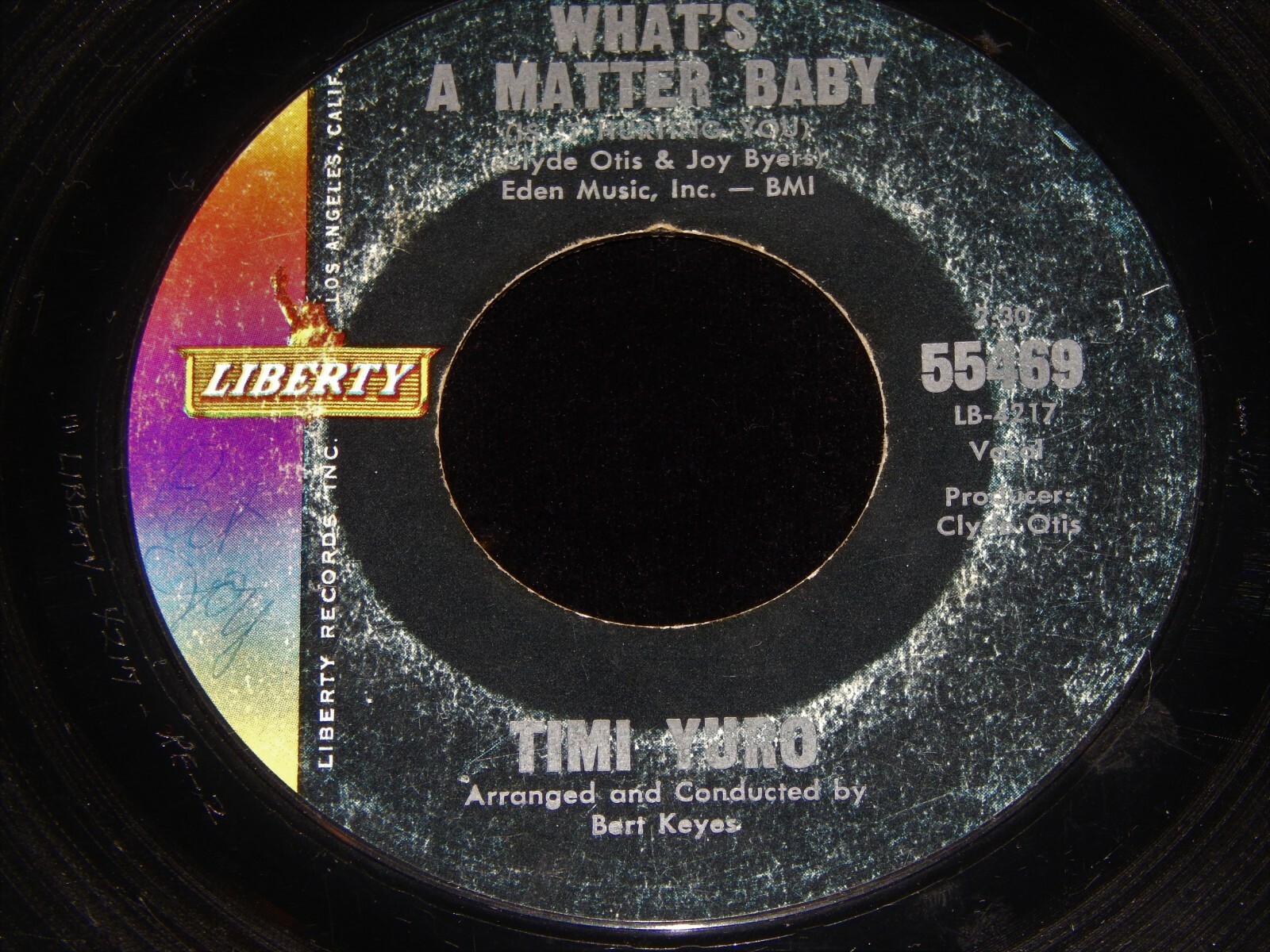 Vintage Record, TIMI YURO WHAT'S A MATTER BABY, 45 rpm, 1962, Soul