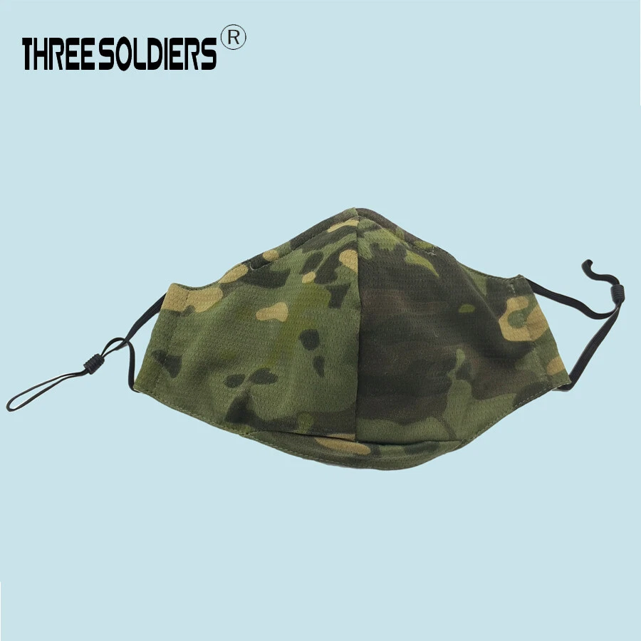 Outdoor Camo Face Mask Adjustable Washable Breathable Reusable for Women Men US - Image 2 of 4