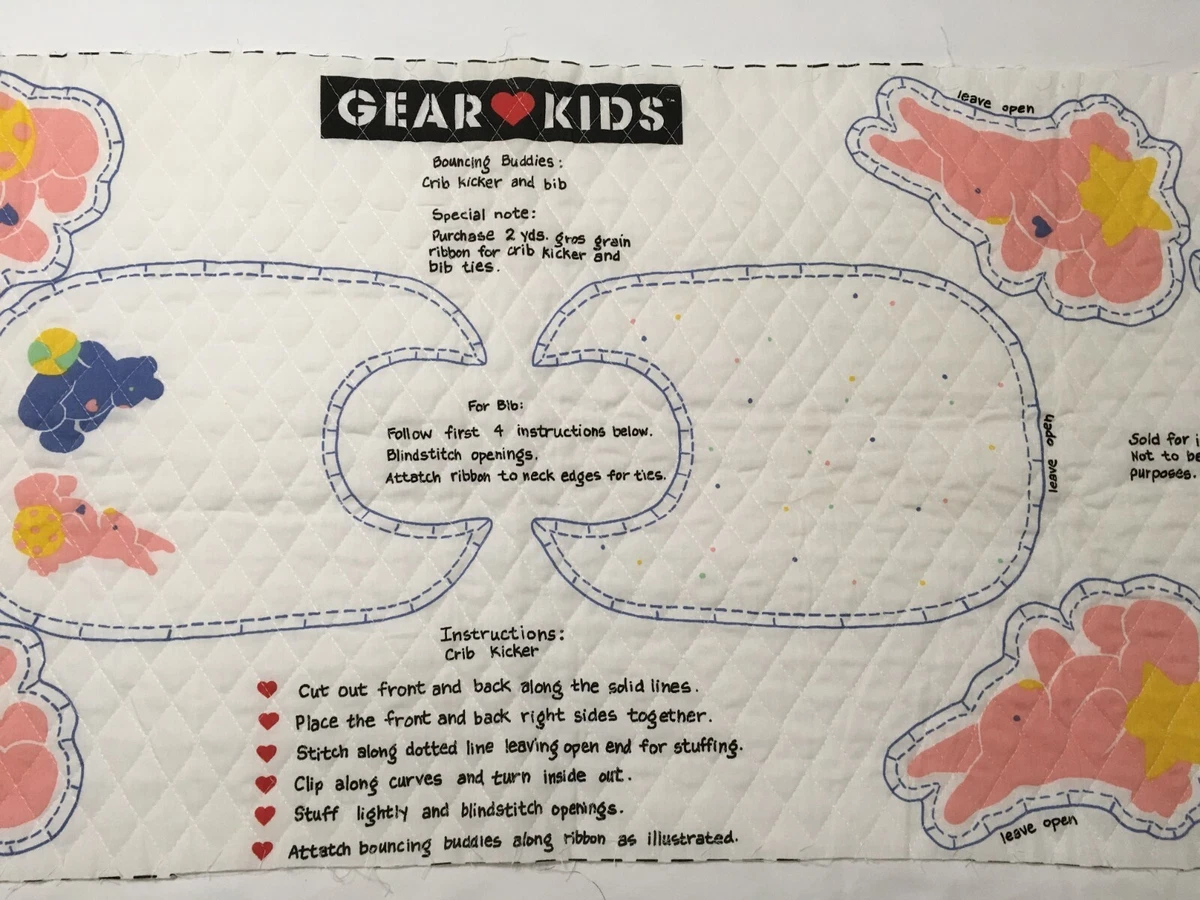 Gear Kids Bouncing Buddies Pre Quilted Baby Bib Crib Kicker