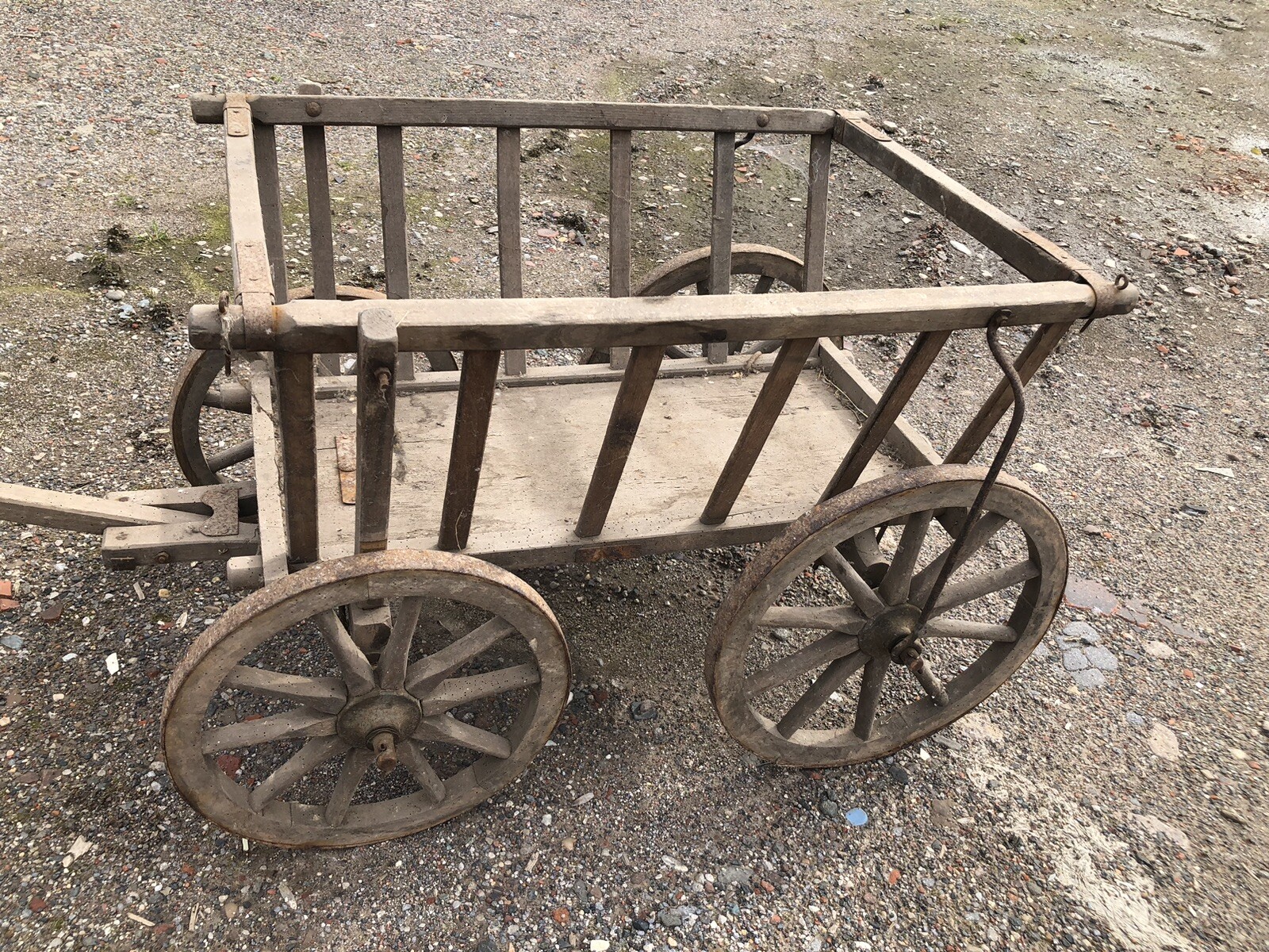 Antique Wooden Hand Cart eBay