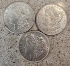 1921 $1 Morgan Silver Dollar -- 3 pieces  --  BU -- Lot 0148