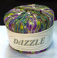 DAZZLE Ribbon Yarn Shade 113 Multicolor Nylon...