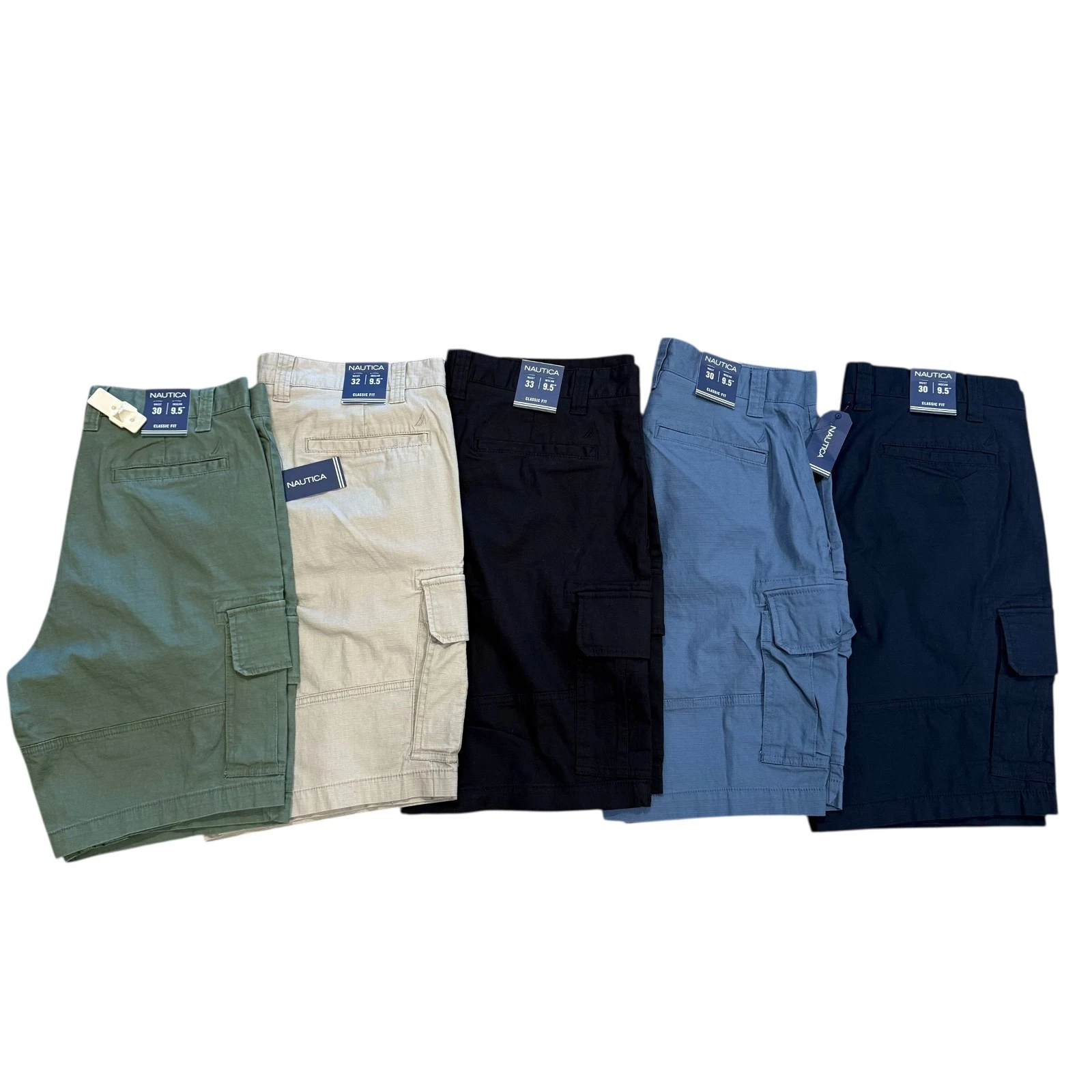 NWT Nautica Men's Classic Fit Solid 9.5" Stretch Ripstop Navigator Cargo Shorts
Opens in a new windo