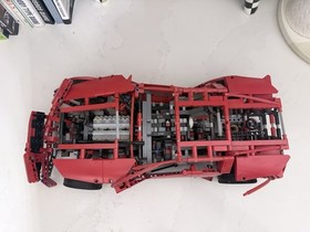 LEGO Technic 8070 Super Car Red V8 2011 Built Set May Be Missing Parts
