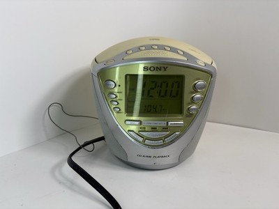 Sony LIV CD & AM/FM Radio Alarm Model #ICF-CD853V (Works Perfectly)  RARE Find!!