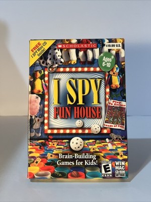I Spy Fun House PC Mac CD-ROM Video Game Brain Building Kids **New- Sealed Pack.