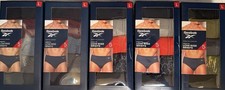 Reebok Essential Comfort Low Rise Briefs 5-Pack L Tagless Cotton Jersey-5 boxes