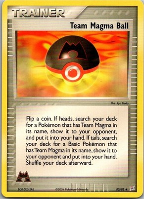 Pokémon Team Magma Ball 80/95 EX Team Magma vs Team Aqua 2005 Englisch