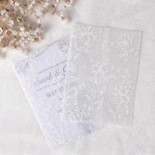 50 Pack PreFolded 115 GSM Translucent Vellum Jackets For 5x7 Invitations