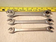MAC Tools  Set of 3  Flare Nut Wrenches made in USA -see description