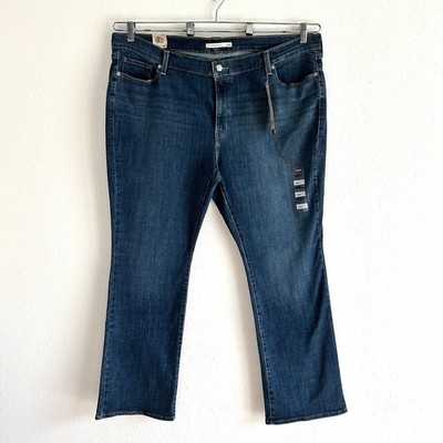 Levi's Bootcut Jeans Women's Plus Size 24W Blue Denim Stretch Mid Rise Hypersoft