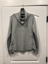 Marmot Gray Solid Hooded Pocket Logo Raglan Pullover Hoodie Womens L