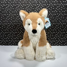 AUTHENTIC   Jellycat MEDIUM MILO SHIBA INU - Soft Plush Toy Husky Dog Retired NWT