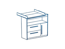 roba Wickelkommode 'Lilo' mit Schubladen, Tür, offenem Fach, weiß - B-Ware