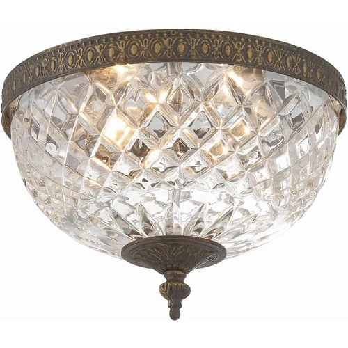 Crystorama 117-10-EB Radley 2 Light 10 inch English Bronze Flush Ceiling Light - Picture 1 of 9