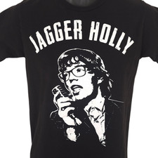 Jagger Holly T Shirt Mens Size Small Black Funny Band Tee