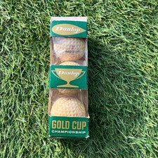 Vintage Dunlop Gold Cup Golf Ball Sleeve Dead Stock