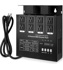 DMX 4-Channel Dimmer Pack with DMX512 Protocol Compatible with High-Voltage Halo