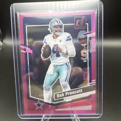 2023 Donruss Clearly #14 Dak Prescott Pink /10 SSP Football Card #02/10