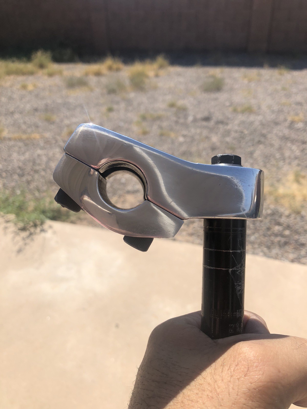 Dyno BMX Racing Stem Quill Vintage Bike Neck 21.1mm Black Silver 90s OG Alloy