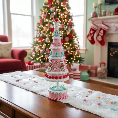 Cupcakes & Cashmere 15.5'' Pink Gingerbread Candy Tree Clay Dough Christmas Decor