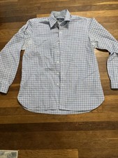 Polo Ralph Lauren Mens Button Down Shirt Size Large Blue Plaid Long Sleeve