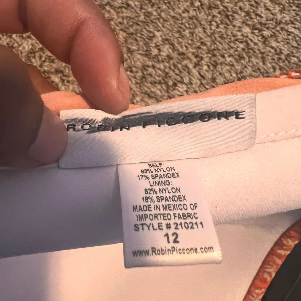 Traje de baño Robin Piccone naranja medallón de una pieza para mujer talla 12 Foto 4 de 4