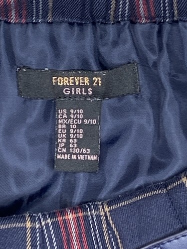 Forever 21 Plaid Girls Skirt Size 9/10 - Picture 3 of 5