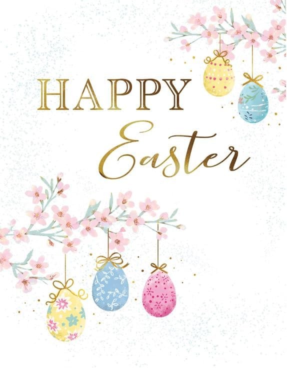 Happy Easter. Open Easter Card. 19x13cm