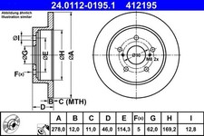 2x Bremsscheibe Hinterachse für SUZUKI KIZASHI