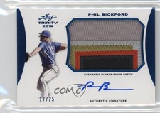 2015 Leaf Trinity Patch Auto Blue 17/25 Phil Bickford #PA-PB1 Patch Auto 2d9