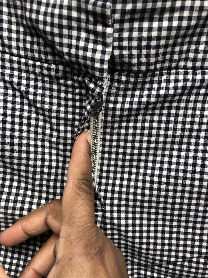 Bermudas deportivas Jones New York talla 10 azul marino blanco a cuadros Foto 3 de 4