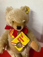 STEIFF 1968 ORIGINAL TEDDYBAER TEDDYBEAR 0201/26 26CM 10 INCHES VELVET PAWS TAGS