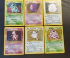 Vintage Pokemon Holo Lot 6 Cards Fosdil Gengar Base Set Mewto Base 2 LP/MP