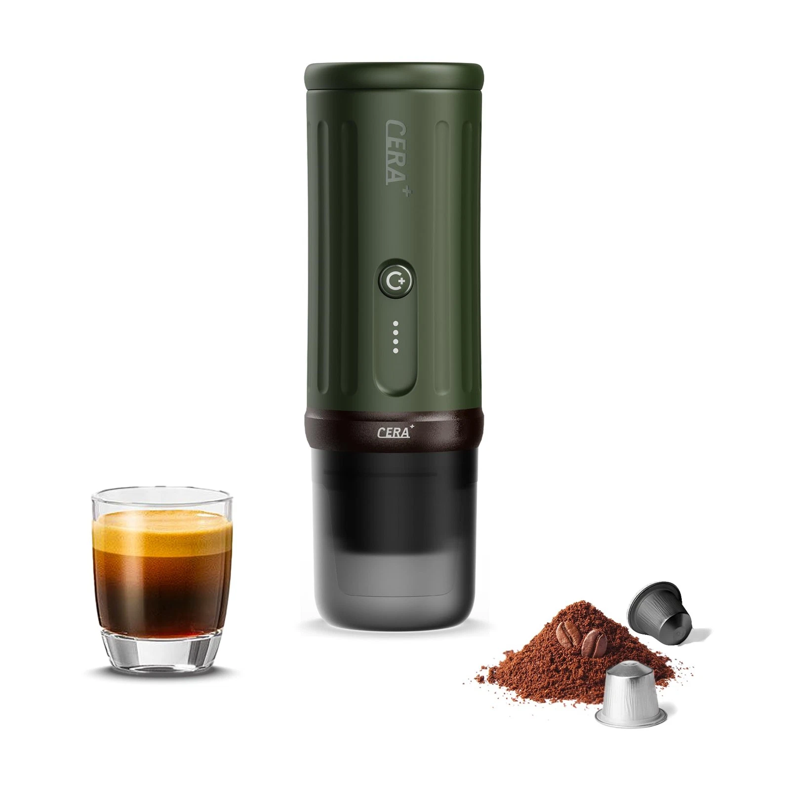 CERA+ Portable Espresso Machine 58 Cups per Charge, SelfHeating 20 Bar， NS Po...