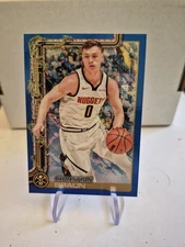 2025-26 Topps Holiday #H79 Christian Braun Blue Metallic Glitter Holiday